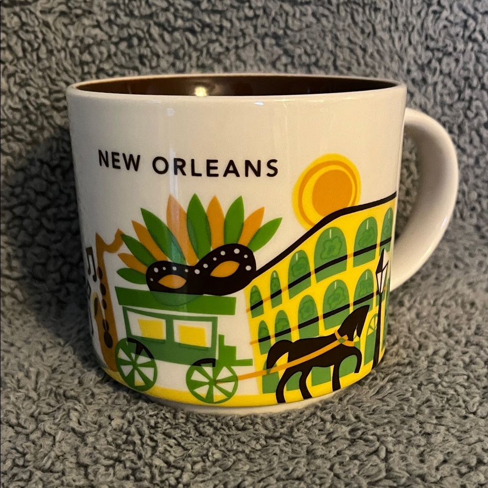 Starbucks “You Are Here” New Orleans Mug with Green and Yellow Design